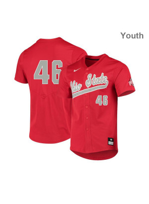 Youth #46 Kade Kern  Ohio State Buckeyes Nike Scarlet Stitched College Baseball Jersey