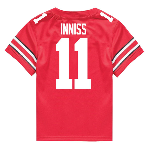 Mens Ohio State Buckeyes #11 Brandon Inniss F.U.S.E. Limited Scarlet College Football Game Jersey(2)