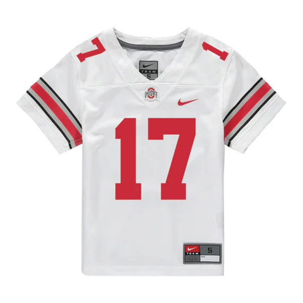 Mens Ohio State Buckeyes #17 Carnell Tate White F.U.S.E. Limited College Football Game Jersey(2)