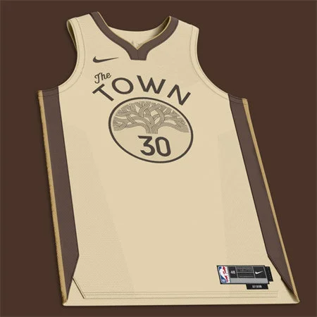 Warriors 2025-26 Tan City Jersey Warriors 2025-26 Tan City Jersey