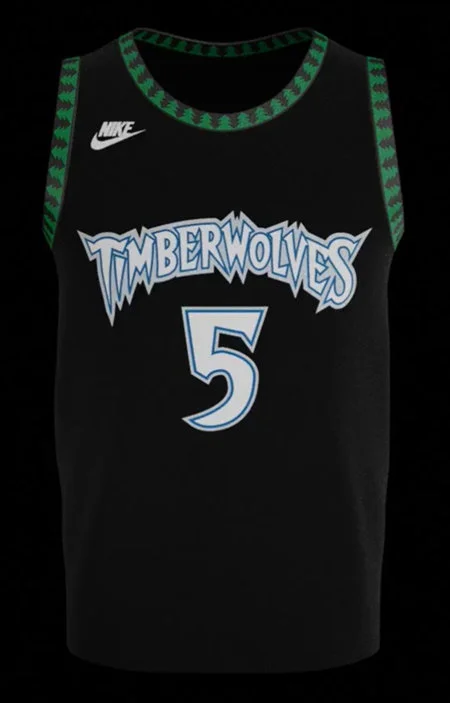Minnesota Timberwolves Black Classic Jersey Minnesota Timberwolves Black Classic Jersey