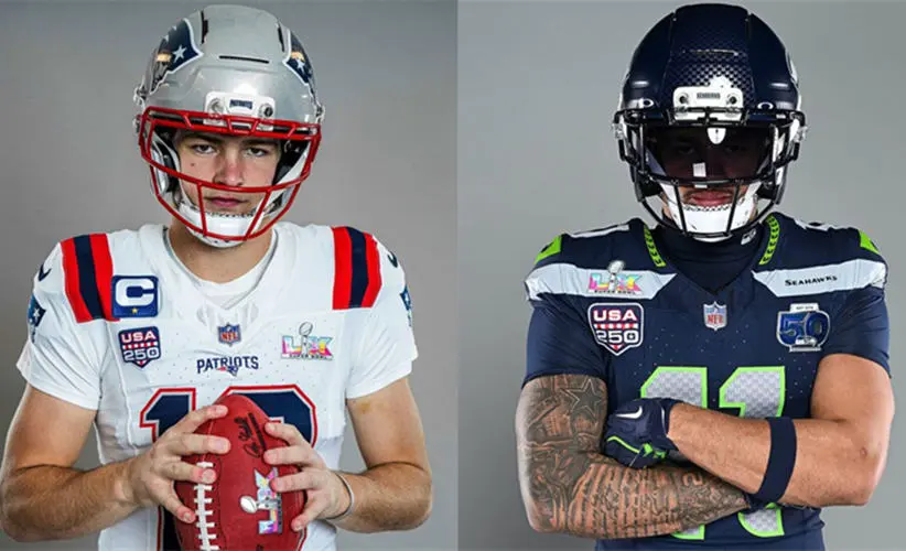 Patriots Seahawks Super Bowl LX Uniforms Jerseys Patriots Seahawks Super Bowl LX Uniforms Jerseys