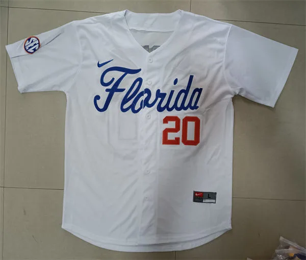Stitched #20 Pete Alonso Florida Gators Baseball Jersey