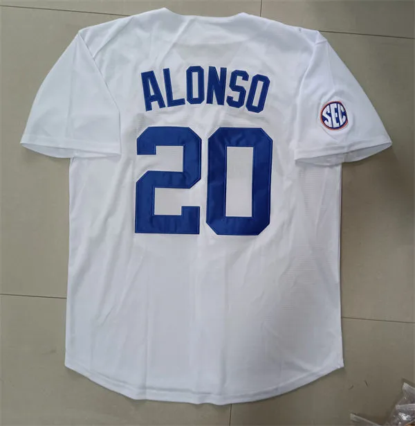 Stitched #20 Pete Alonso Florida Gators Baseball Jersey