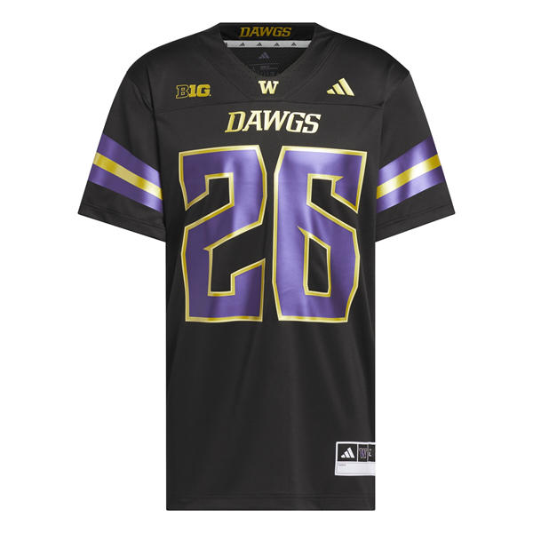 Washington Huskies 2026 Black Unleash the Dawgs Jersey Washington Huskies 2026 Black Unleash the Dawgs Jersey