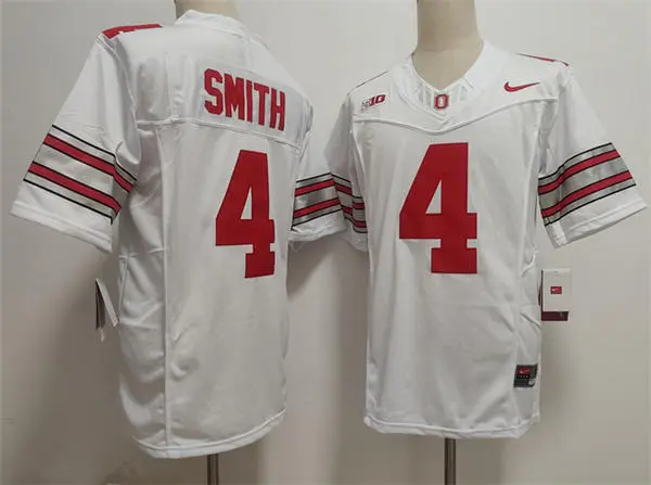 Men's Ohio State Buckeyes #4 Jeremiah Smith 2026 White Sub Zero F.U.S.E Limited Football Jersey