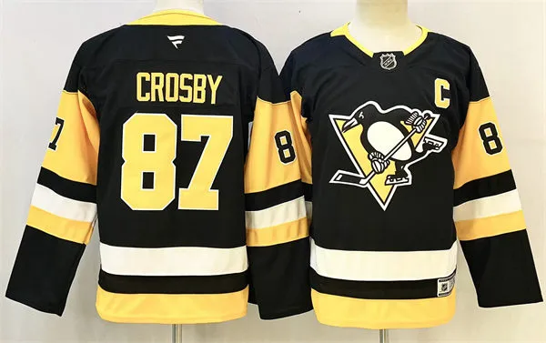 Youth Pittsburgh Penguins #87 Sidney Crosby Stitched Adidas Black Jersey
