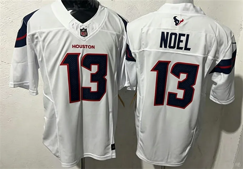 Men's Houston Texans #13 Jaylin Noel Nike White Vapor F.U.S.E. Limited Jersey