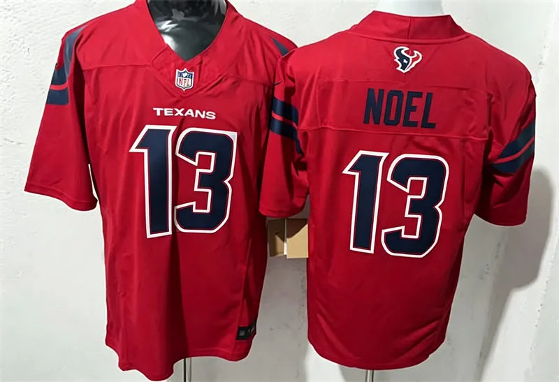 Men's Houston Texans #13 Jaylin Noel Nike Red Alternate F.U.S.E. Limited Jersey