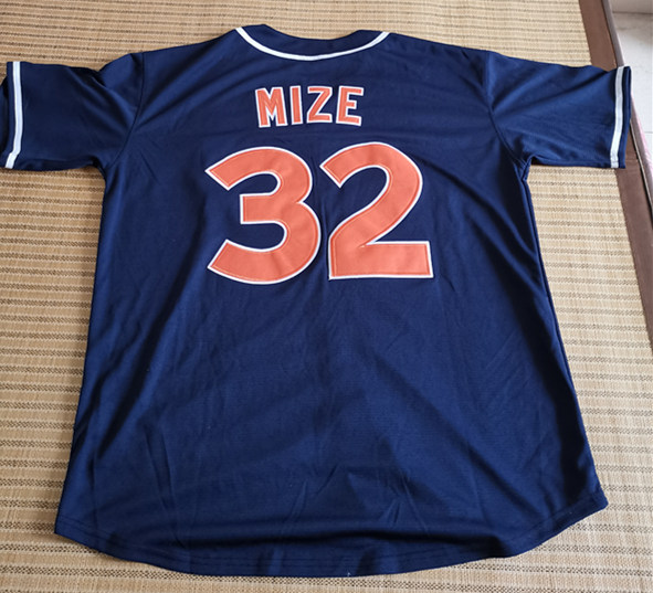 Men's NCAA Auburn Tigers #32 Casey Mize Navy Under Armour College Baseball Jersey Men's NCAA Auburn Tigers #32 Casey Mize Navy Under Armour College Baseball Jersey