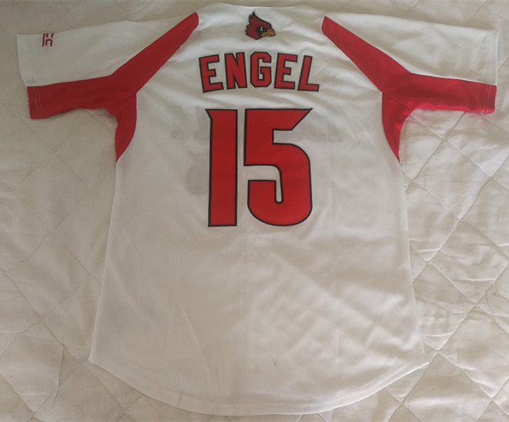 Mens Louisville Cardinals #15 Adam Engel White With Red Adidas College Baseball Jersey Mens Louisville Cardinals #15 Adam Engel White With Red Adidas College Baseball Jersey