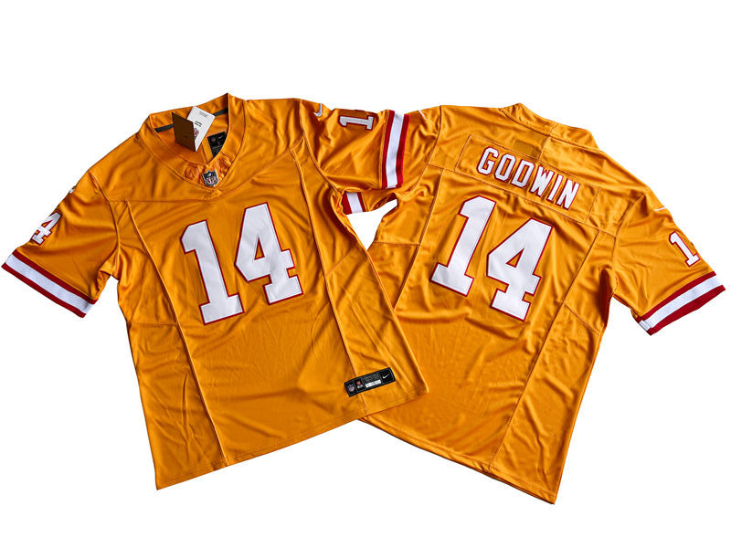 Mens Tampa Bay Buccaneers #14 Chris Godwin Nike Orange Retro Vapor F.U.S.E. Limited Jersey