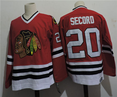 Men's Chicago Blackhawks #20 AL SECORD 1983 CCM Throwback Away NHL Hockey Jersey size S-3XL