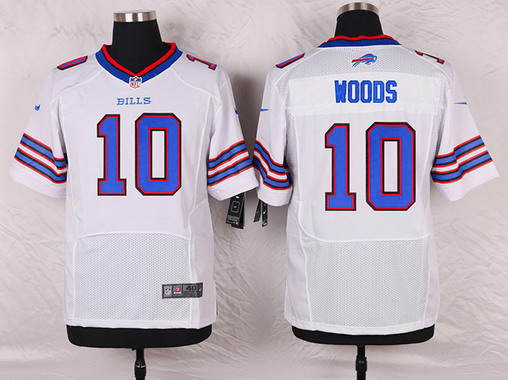 Men's Buffalo Bills #10 Robert Woods Nike White Elite Jersey