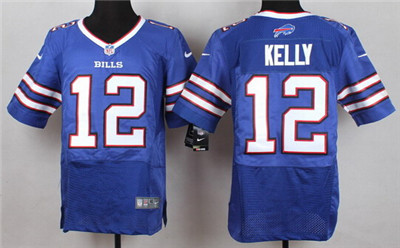 Men's Buffalo Bills #12 Jim Kelly Nike Light Blue Elite Jersey