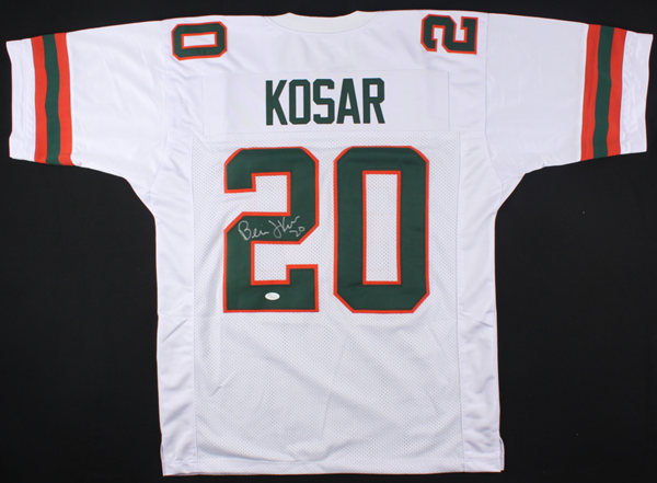 Men's Miami Hurricanes #20 Bernie Kosar Nike White Throwback Football Jersey Men's Miami Hurricanes #20 Bernie Kosar Nike White Throwback Football Jersey