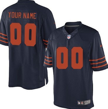 Chicago Bears Custom Navy Orange Vapor F.U.S.E. Limited Jersey