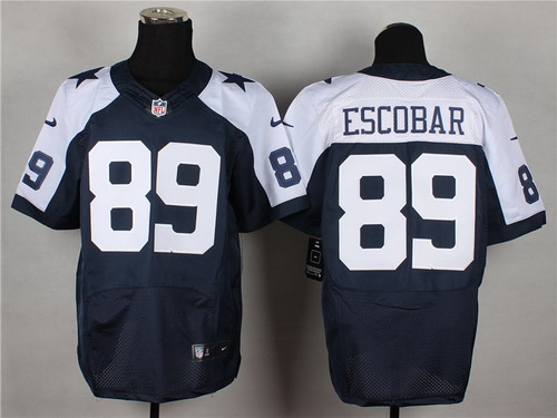 Men's Dallas Cowboys #89 Gavin Escobar Blue Thanksgiving Nik Elite Jersey