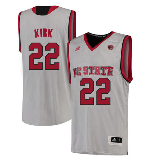 Men's NC State Wolfpack Shaun Kirk 22 College Basketball Jersey - White