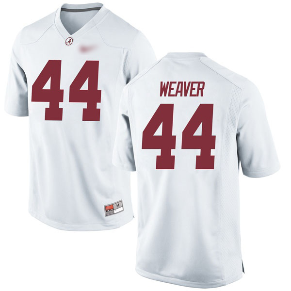 Cole Weaver Alabama Crimson Tide Men's Jersey - #44 NCAA White Game