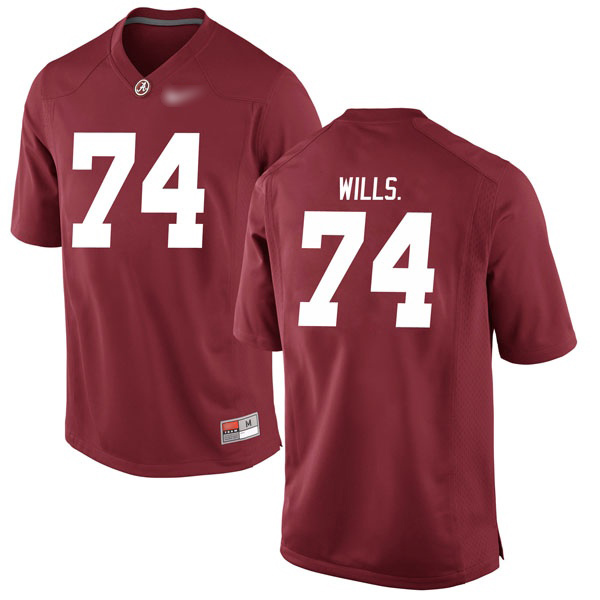Jedrick Wills Jr. Alabama Crimson Tide Men's Jersey - #74 NCAA Crimson Game