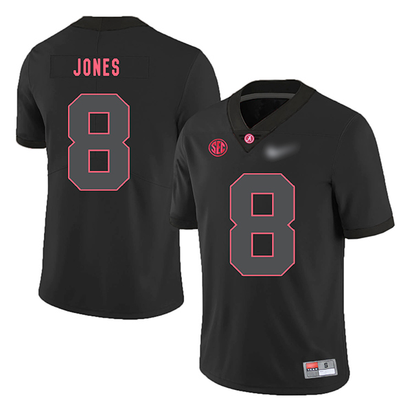 Men's Alabama Crimson Tide #8 Julio Jones Blackout Football Jersey