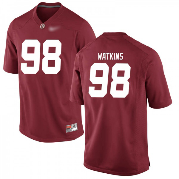 Quindarius Watkins Alabama Crimson Tide Men's Jersey - #98 NCAA Crimson Game
