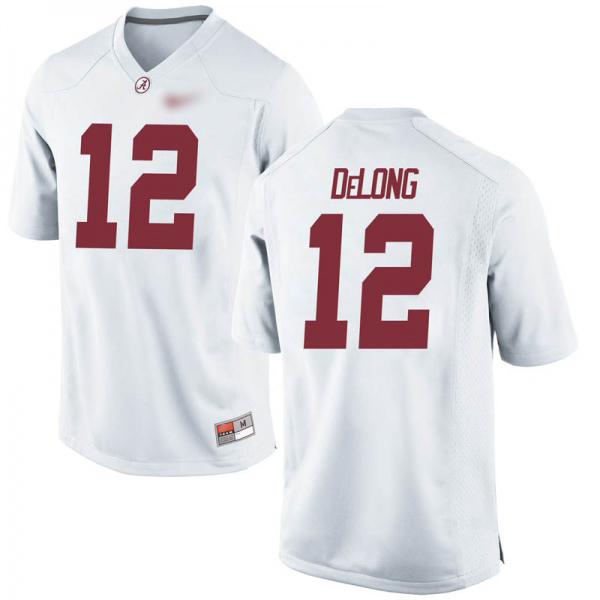 Skyler DeLong Alabama Crimson Tide Men's Jersey - #12 NCAA White Game