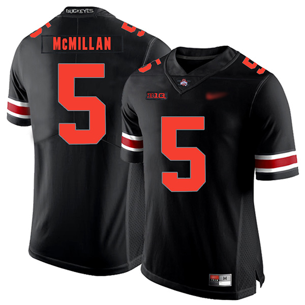 Raekwon McMillan Ohio State Buckeyes Men's Jersey - #5 NCAA Black Replica Authentic