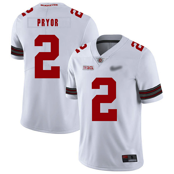 Terrelle Pryor Ohio State Buckeyes Men's Jersey - #2 NCAA White Replica Authentic