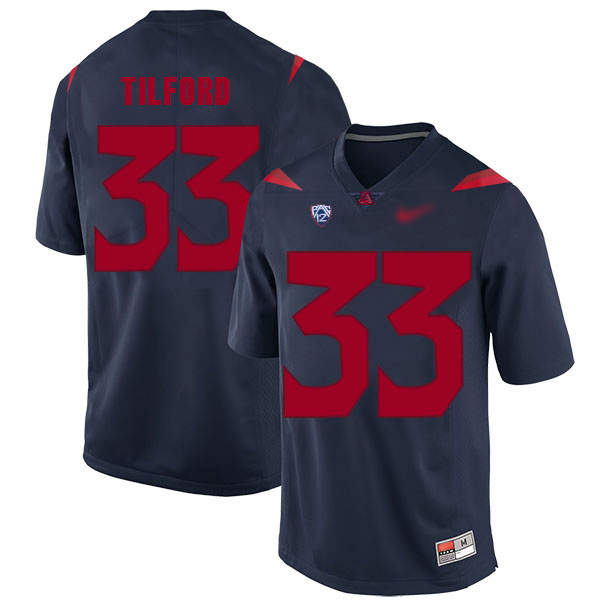 Nathan Tilford Arizona Wildcats Men's Jersey - #33 NCAA Navy Blue Replica Authentic