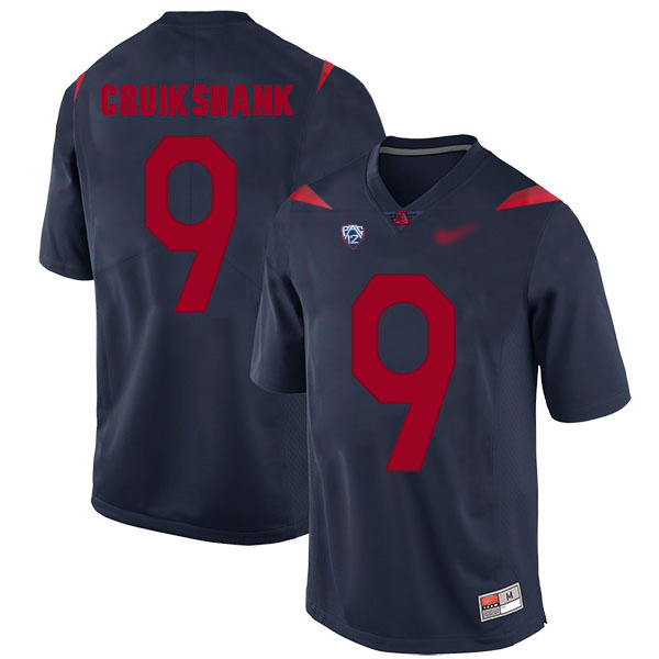 Dane Cruikshank Arizona Wildcats Men's Jersey - #9 NCAA Navy Blue Replica Authentic