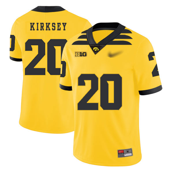 Christian Kirksey Iowa Hawkeyes Men's Jersey - #20 NCAA Yellow Game Authentic
