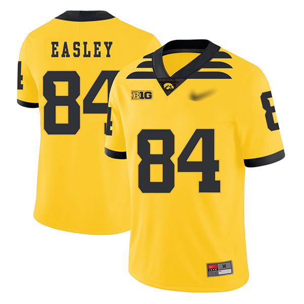 Nick Easley Iowa Hawkeyes Men's Jersey - #84 NCAA Yellow Game Authentic