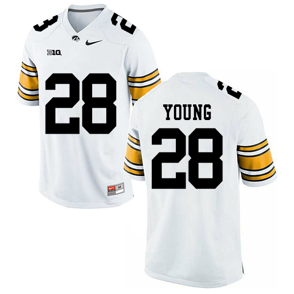 Toren Young Iowa Hawkeyes Men's Jersey - #28 NCAA White Stitched Nike Authentic
