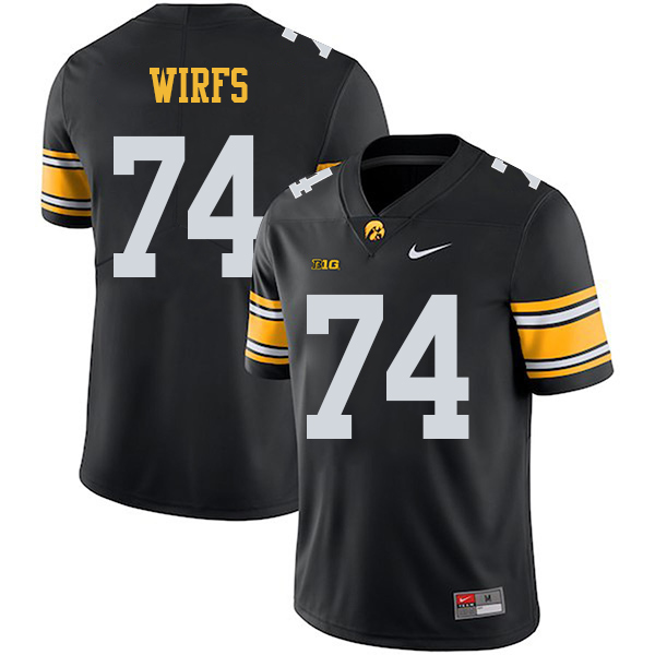 Mens Youth Iowa Hawkeyes #74 Tristan Wirfs 2019 Black College Football Jersey
