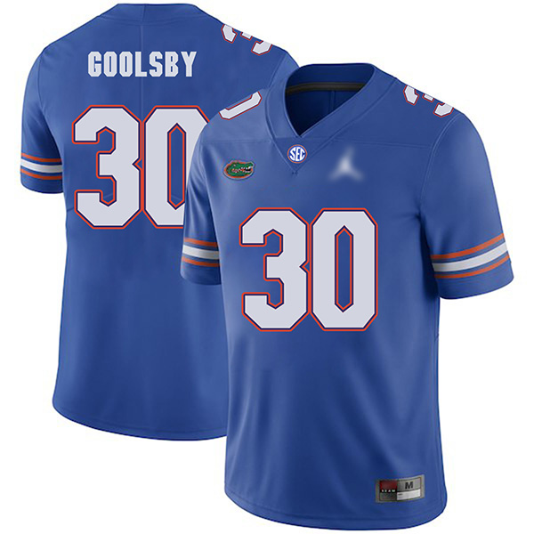 DeAndre Goolsby Florida Gators Men's Jersey - #30 NCAA Blue Untouchable Authentic