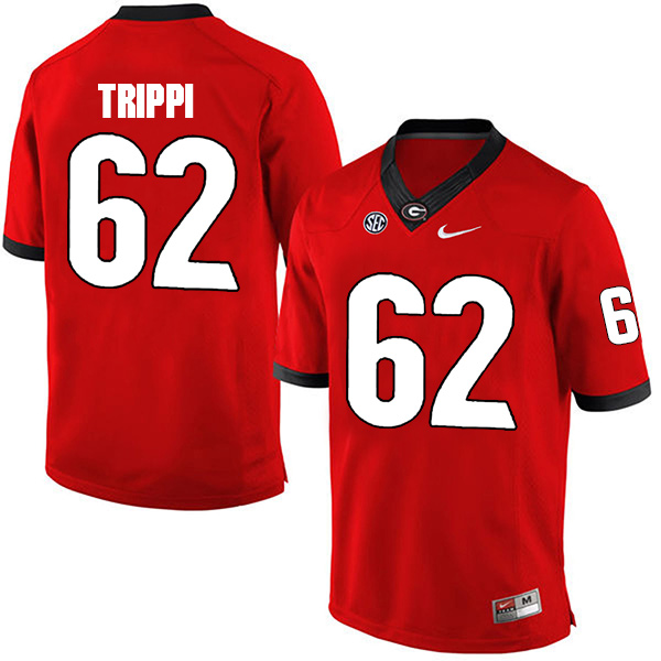 Charley Trippi Georgia Bulldogs Men's Jersey - #62 NCAA Red Limited Home