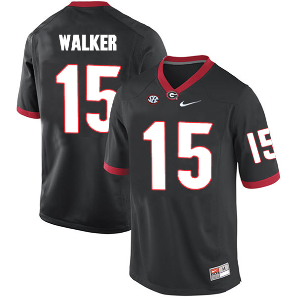 D'Andre Walker Georgia Bulldogs Men's Jersey - #15 NCAA Black Limited Home