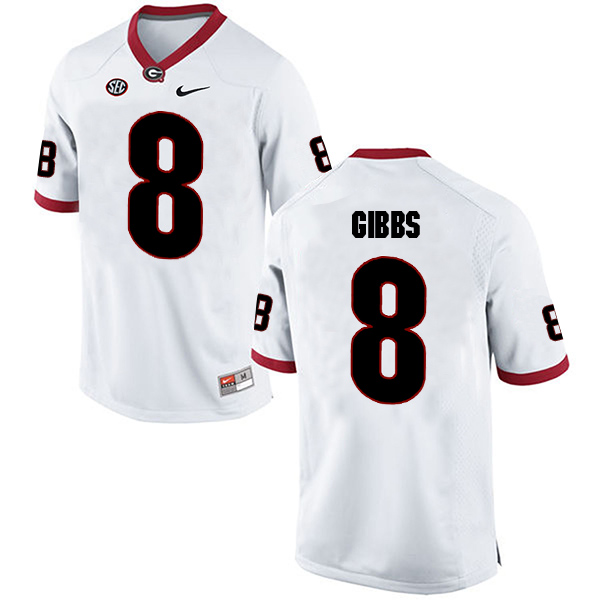 Deangelo Gibbs Georgia Bulldogs Men's Jersey - #8 NCAA White Limited Away