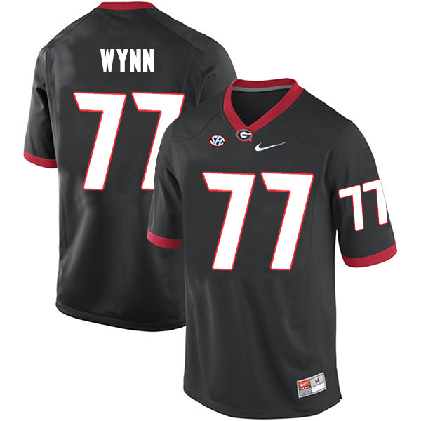 Isaiah Wynn Georgia Bulldogs Men's Jersey - #77 NCAA Black Limited Home