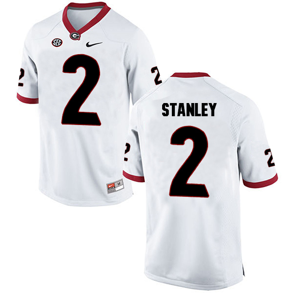 Jayson Stanley Georgia Bulldogs Men's Jersey - #2 NCAA White Limited Away
