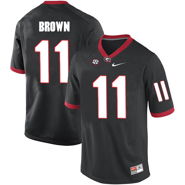 Keyon Brown Georgia Bulldogs Men's Jersey - #11 NCAA Black Limited Home
