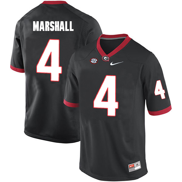 Keith Marshall Georgia Bulldogs Men's Jersey - #4 NCAA Black Limited Home