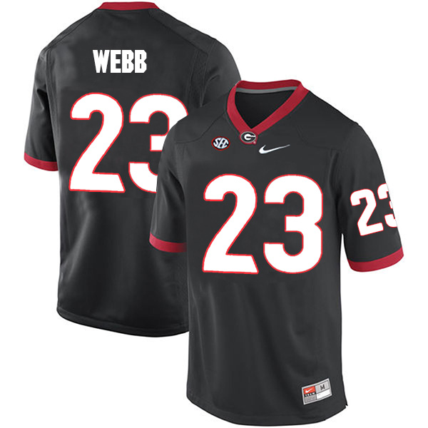 Mark Webb Georgia Bulldogs Men's Jersey - #23 NCAA Black Limited Home