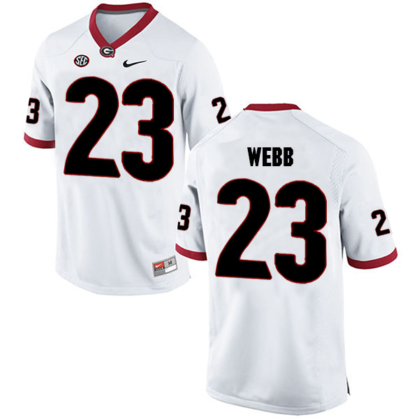 Mark Webb Georgia Bulldogs Men's Jersey - #23 NCAA White Limited Away