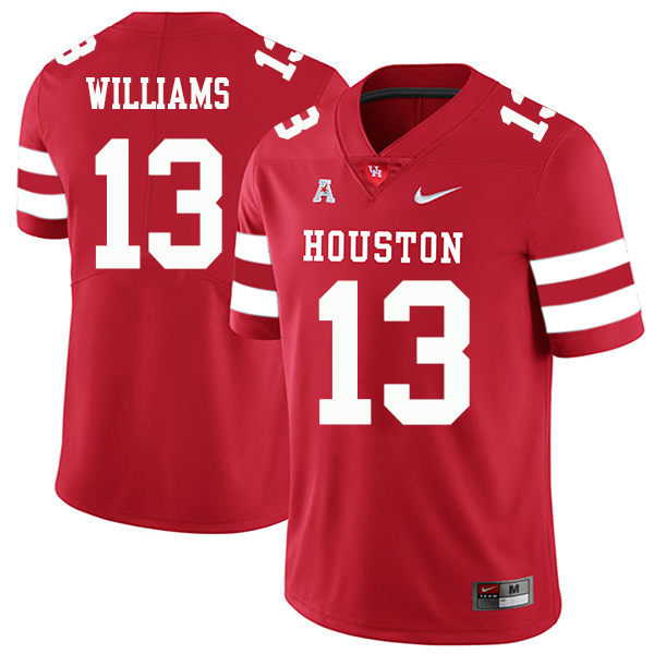 Joeal Williams Houston Cougars Men's Jersey - #13 NCAA Red Stitched Authentic