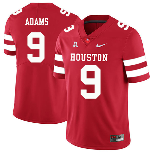 Matthew Adams Houston Cougars Men's Jersey - #9 NCAA Red Stitched Authentic