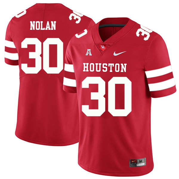 Timon Nolan Houston Cougars Men's Jersey - #30 NCAA Red Stitched Authentic