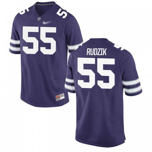 Ian Rudzik Kansas State Wildcats Men's Jersey - #55 NCAA Purple Game